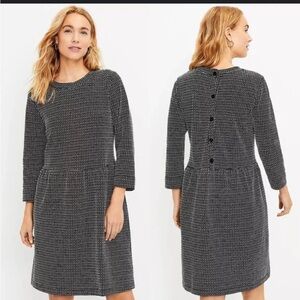 Loft Black and White stitched Dress